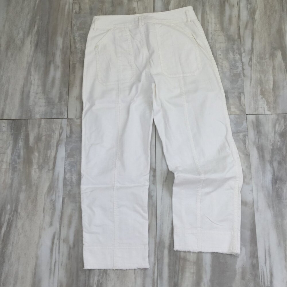 by Anthropologie Relaxed Utility White Pant 27 - Picture 7 of 9